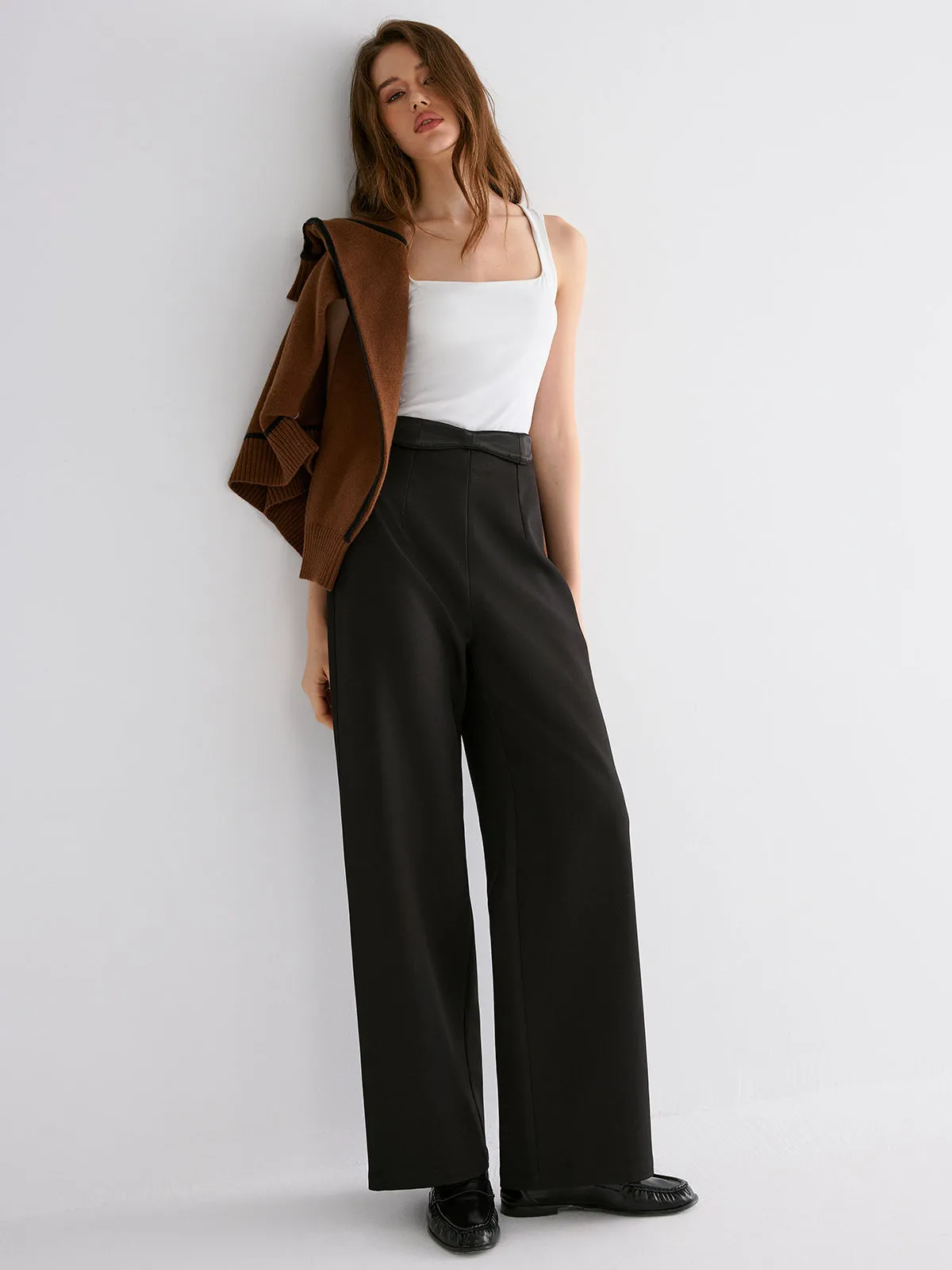 High-Waisted Wide-Leg Pants sold by COMMENSE product image thumbnail 2