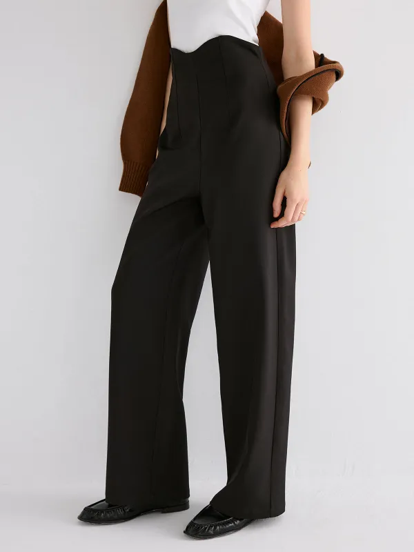 High-Waisted Wide-Leg Pants sold by COMMENSE