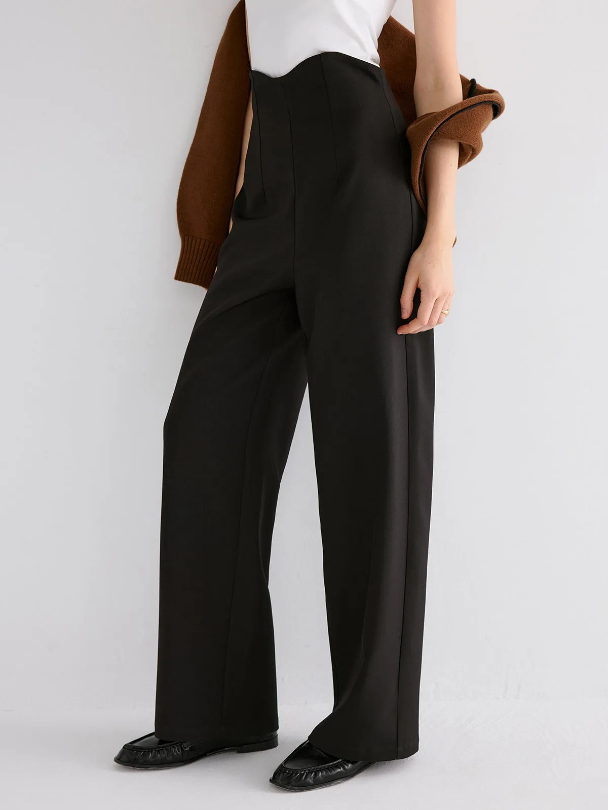 High-Waisted Wide-Leg Pants sold by COMMENSE