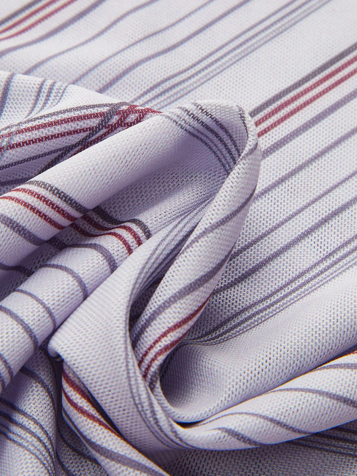 Asymmetric Neck Striped Mesh Top sold by COMMENSE product image thumbnail 3