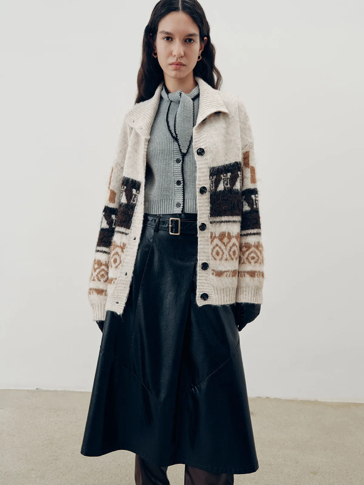 Jacquard Casual Knit Outerwear sold by COMMENSE product image thumbnail 5