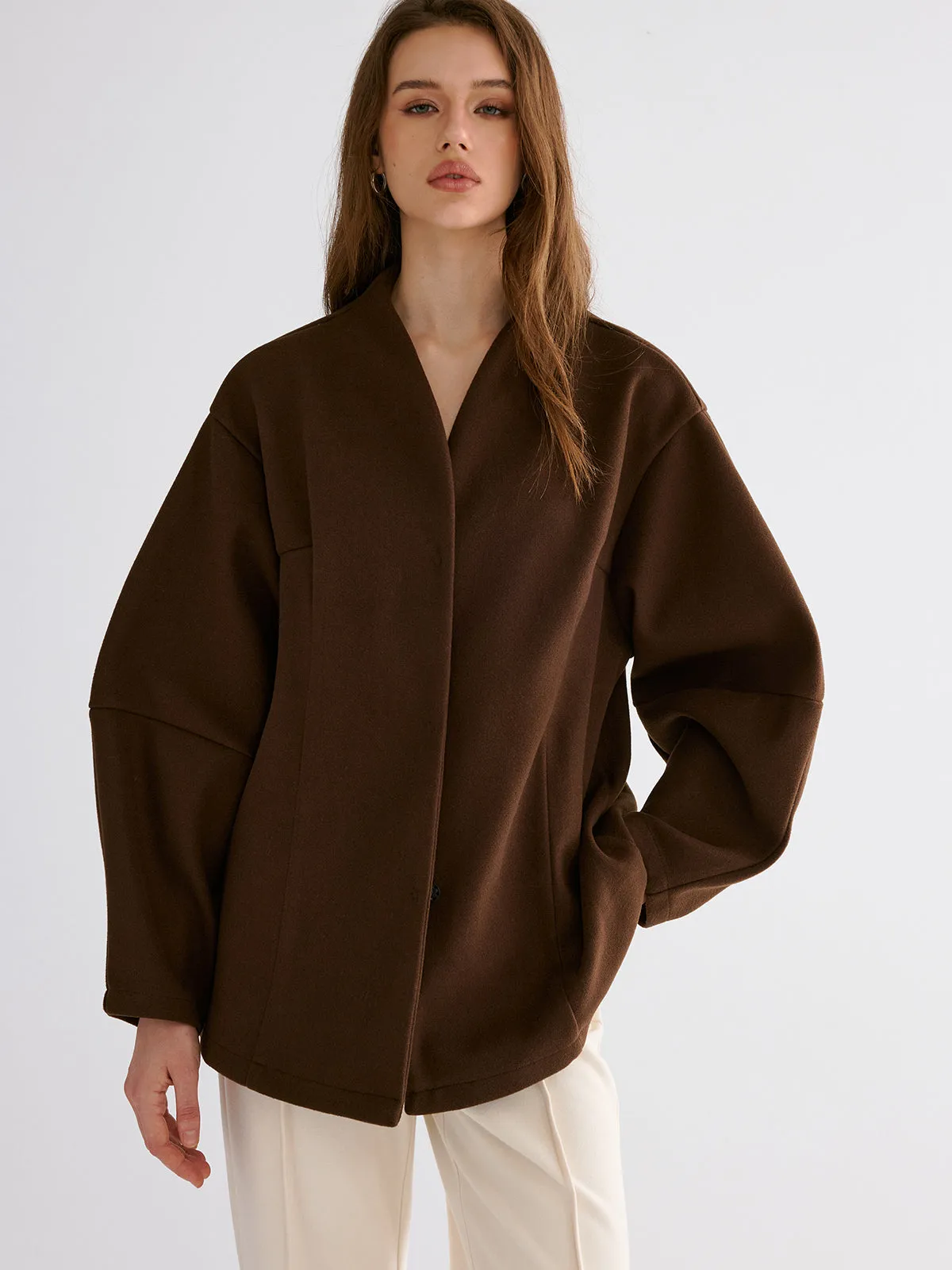 Shell Detail Tie-Waist Coat sold by COMMENSE product image thumbnail 5