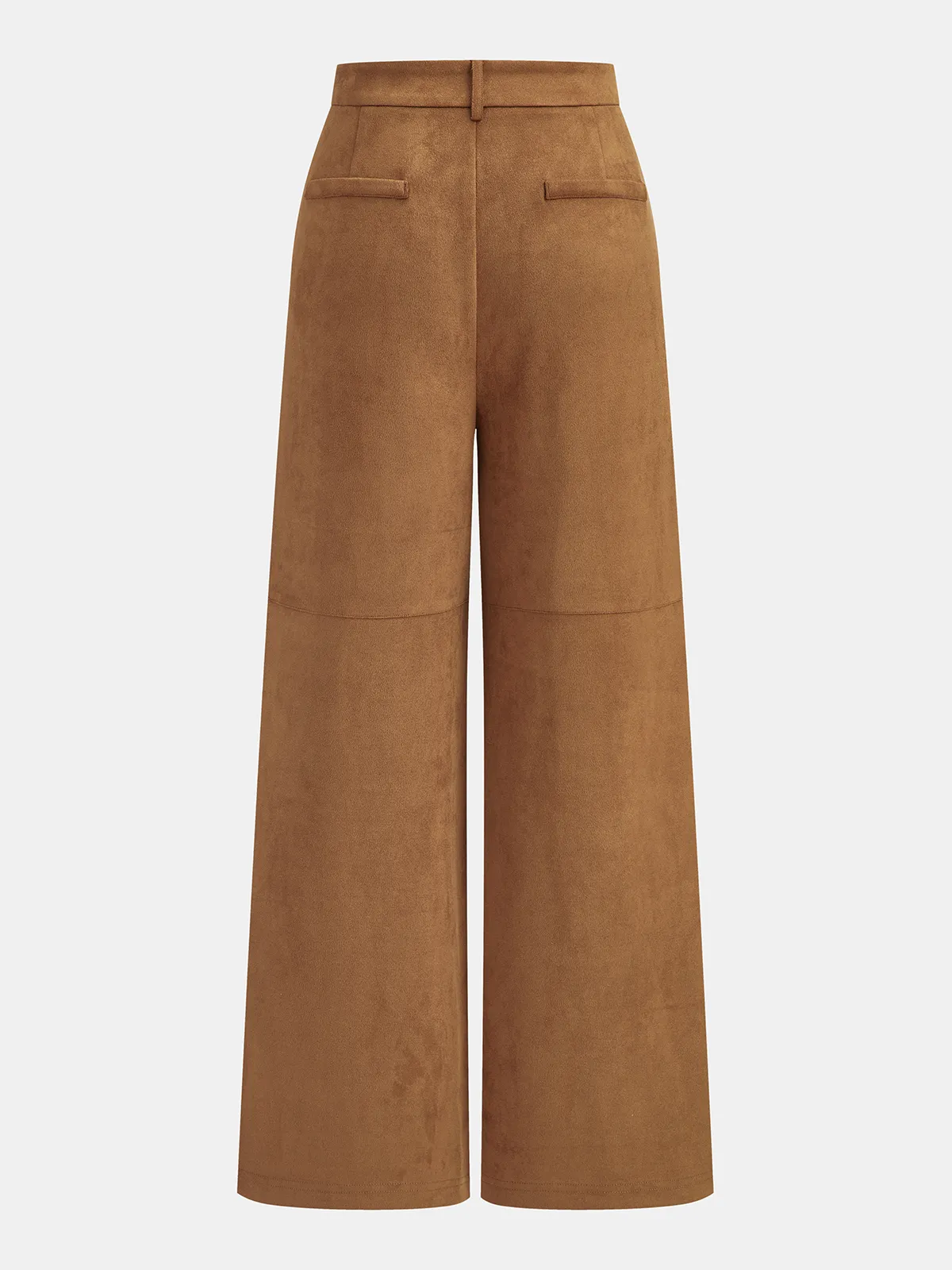 Braided Detail Mid-Waist Suede Effect Pants sold by COMMENSE product image thumbnail 2