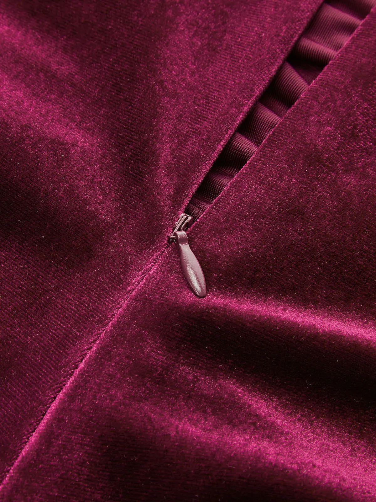 Velvet Ruched Long-Sleeve Bodysuit sold by COMMENSE product image thumbnail 5