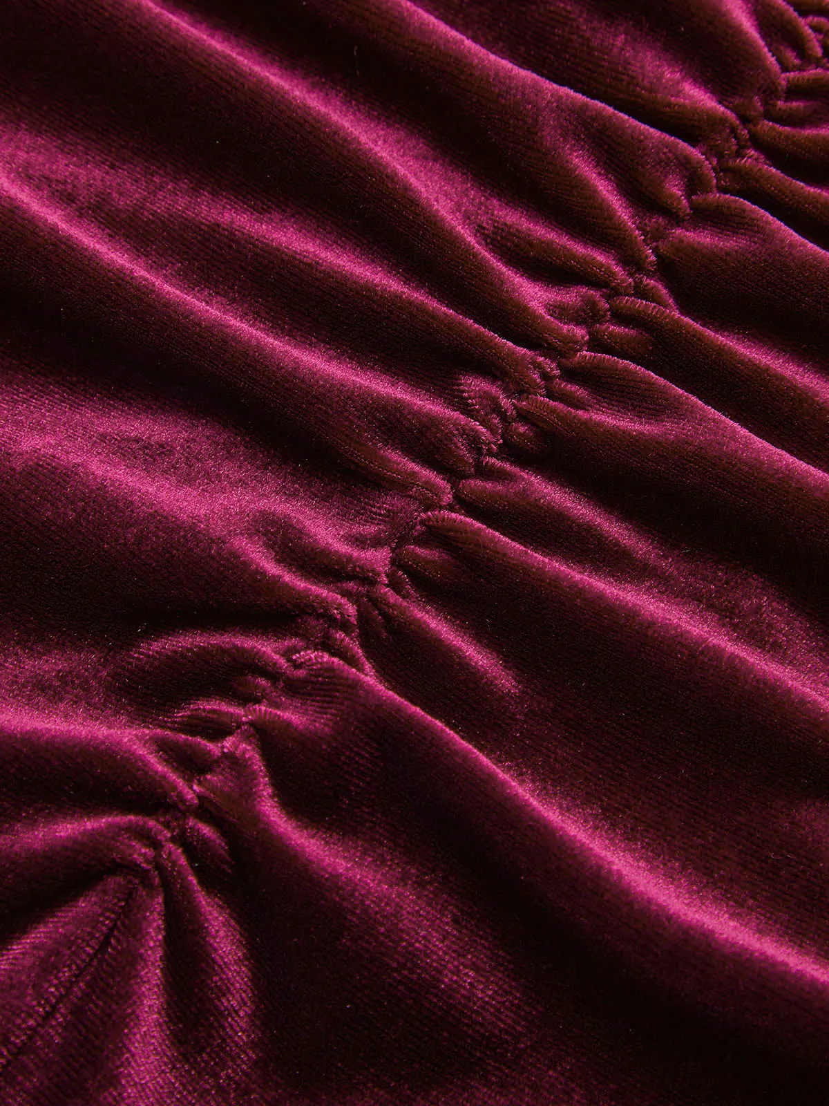 Velvet Ruched Long-Sleeve Bodysuit sold by COMMENSE product image thumbnail 4