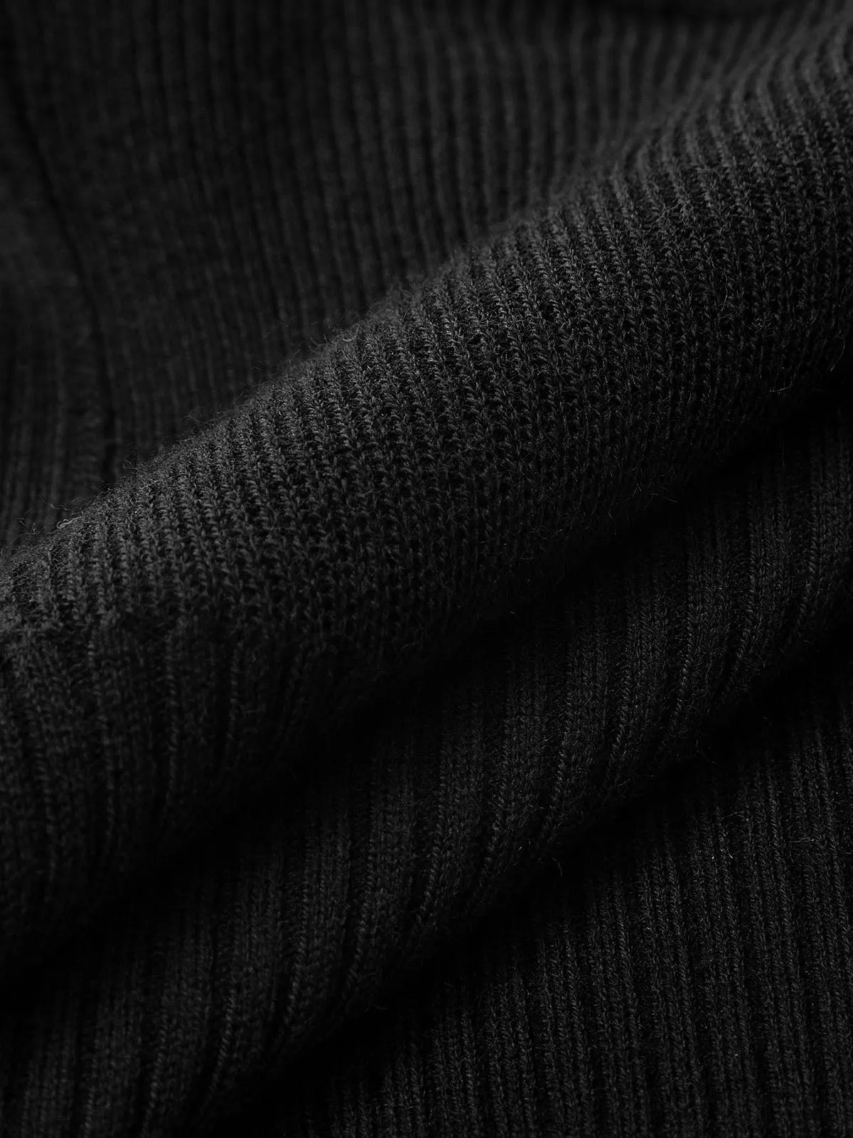 Wool-Blend Mock Neck Ribbed Knit Top sold by COMMENSE product image thumbnail 3