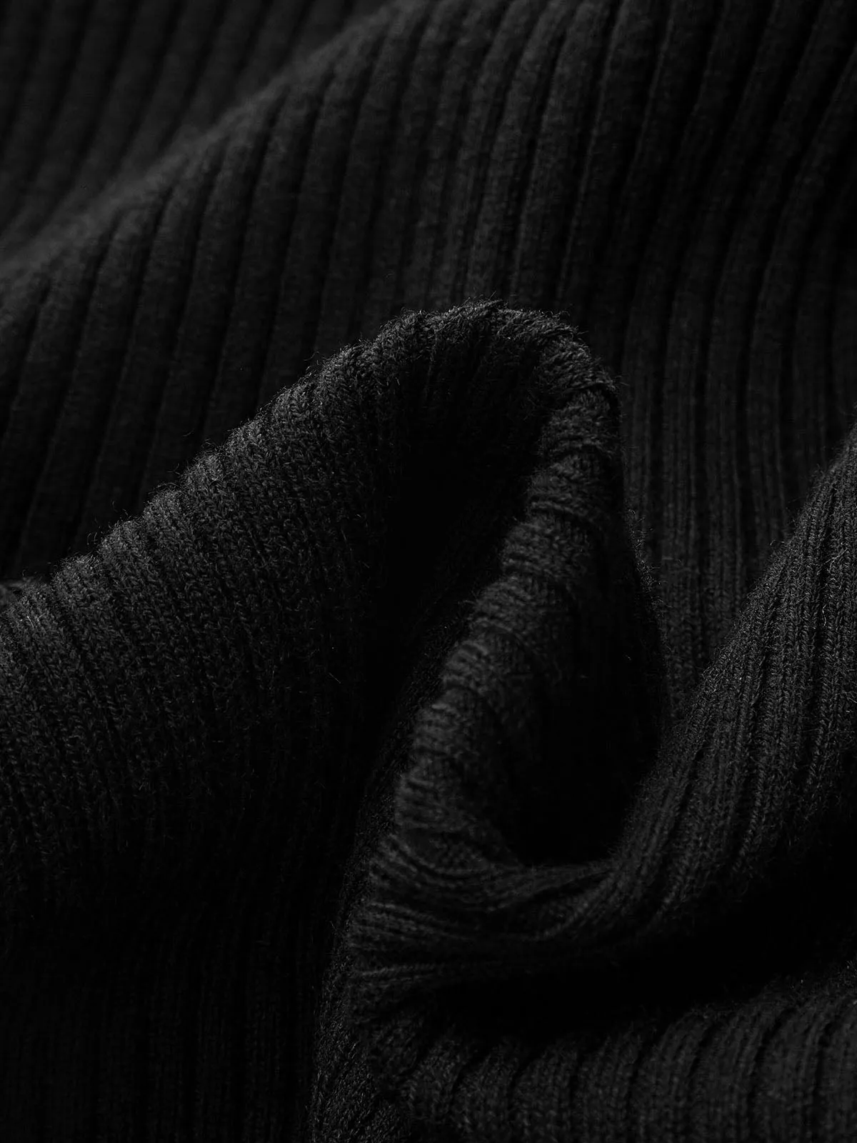 Wool-Blend Mock Neck Ribbed Knit Top sold by COMMENSE product image thumbnail 4