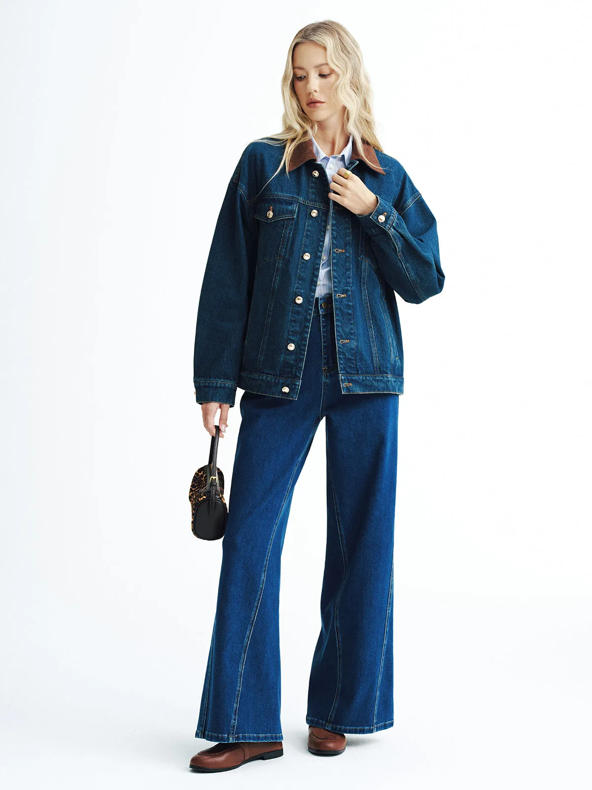 Corduroy Collar Denim Jacket sold by COMMENSE product image thumbnail 4