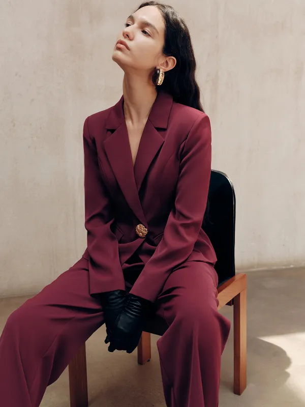 Metal Detail Tailored Blazer sold by COMMENSE