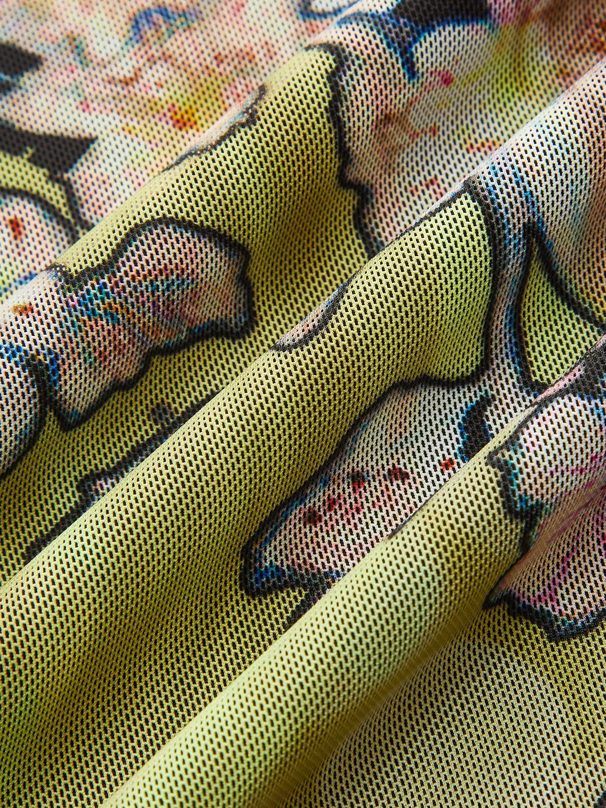 Mesh Long Sleeve Floral Print Maxi Dress sold by COMMENSE product image thumbnail 4