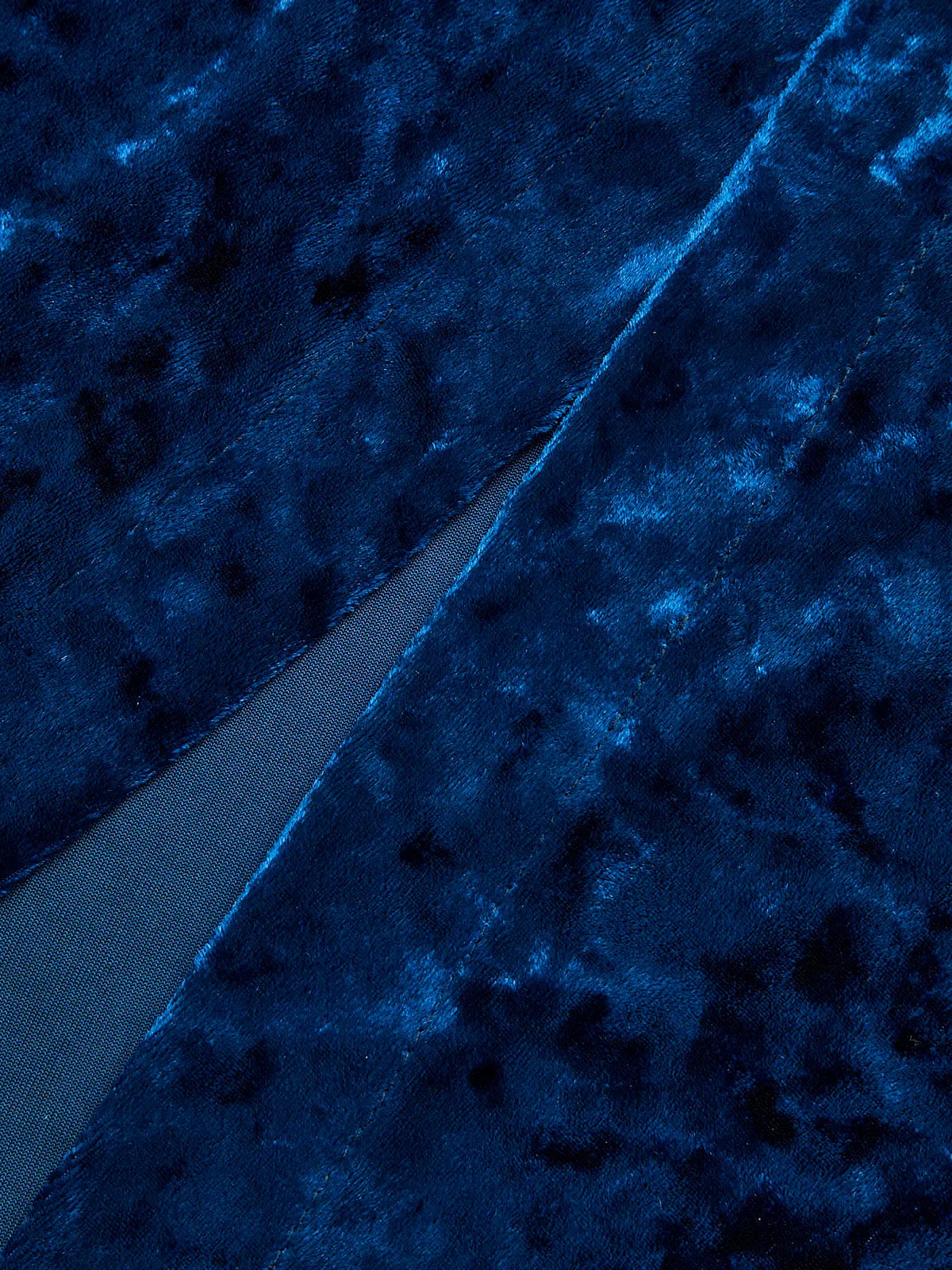 Metal Button Ruched Velvet Maxi Dress sold by COMMENSE product image thumbnail 5