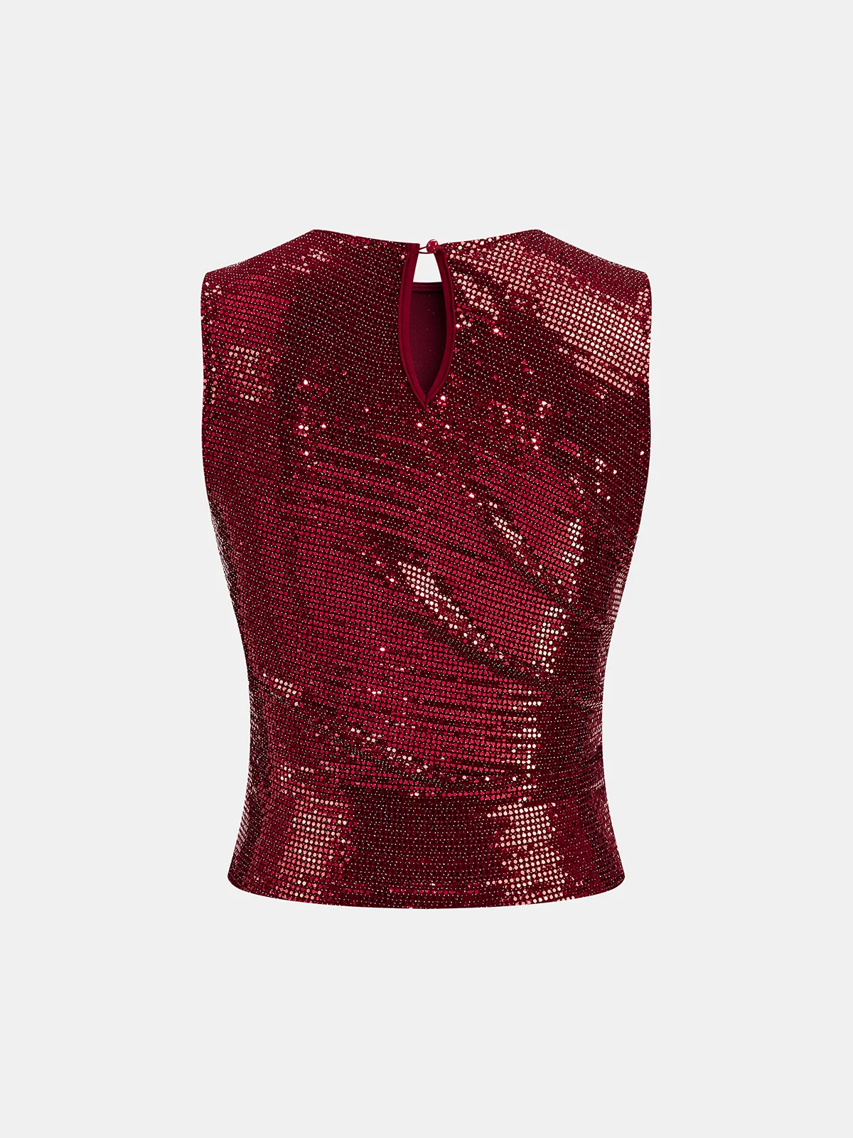 Sequin Ruched Sleeveless Top sold by COMMENSE product image thumbnail 4