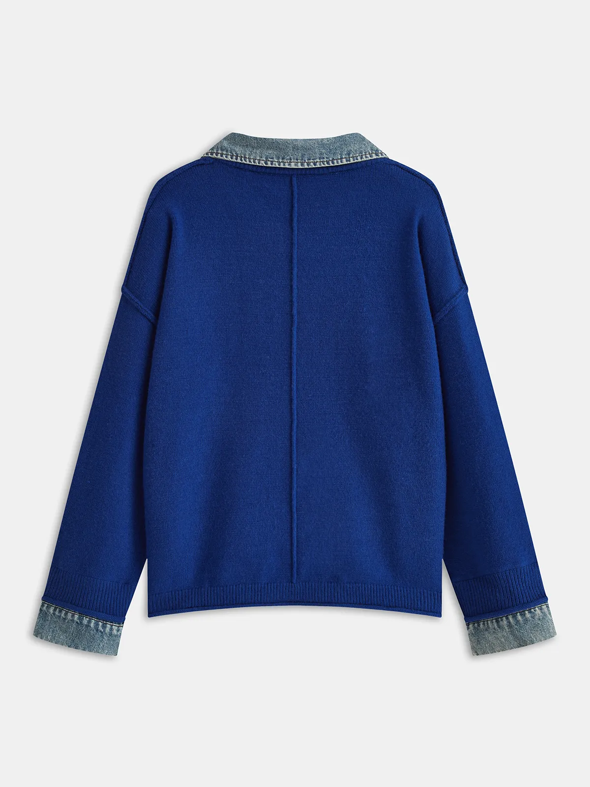 Denim Panel Knit Sweater sold by COMMENSE product image thumbnail 5