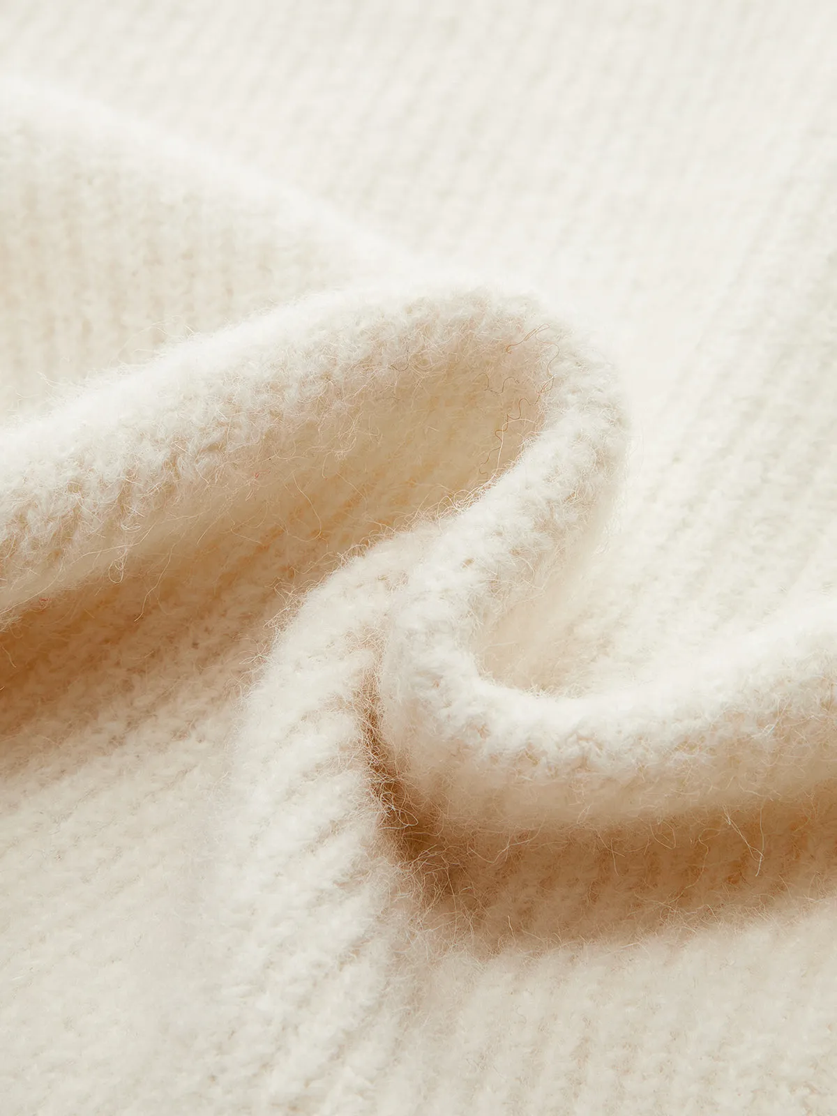 Denim Panel Wool-Blend Peplum Knit Top sold by COMMENSE product image thumbnail 3