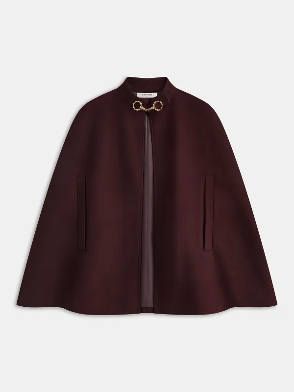 Metal Detail Cotton Blend Cloak sold by COMMENSE