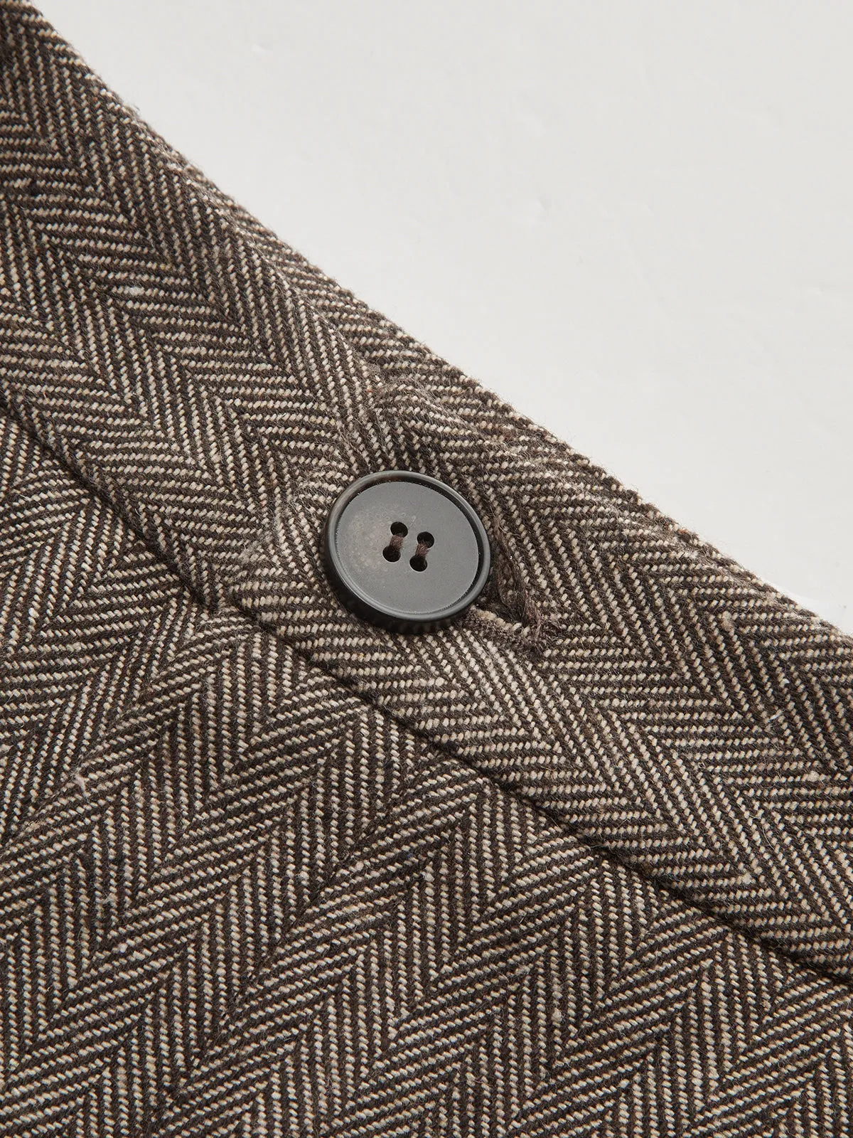 Mid-Waist Herringbone Curved-Leg Pants sold by COMMENSE product image thumbnail 4