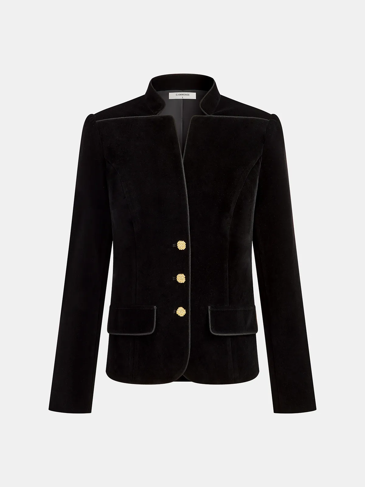 Velvet Stand Collar Blazer sold by COMMENSE product image thumbnail 2