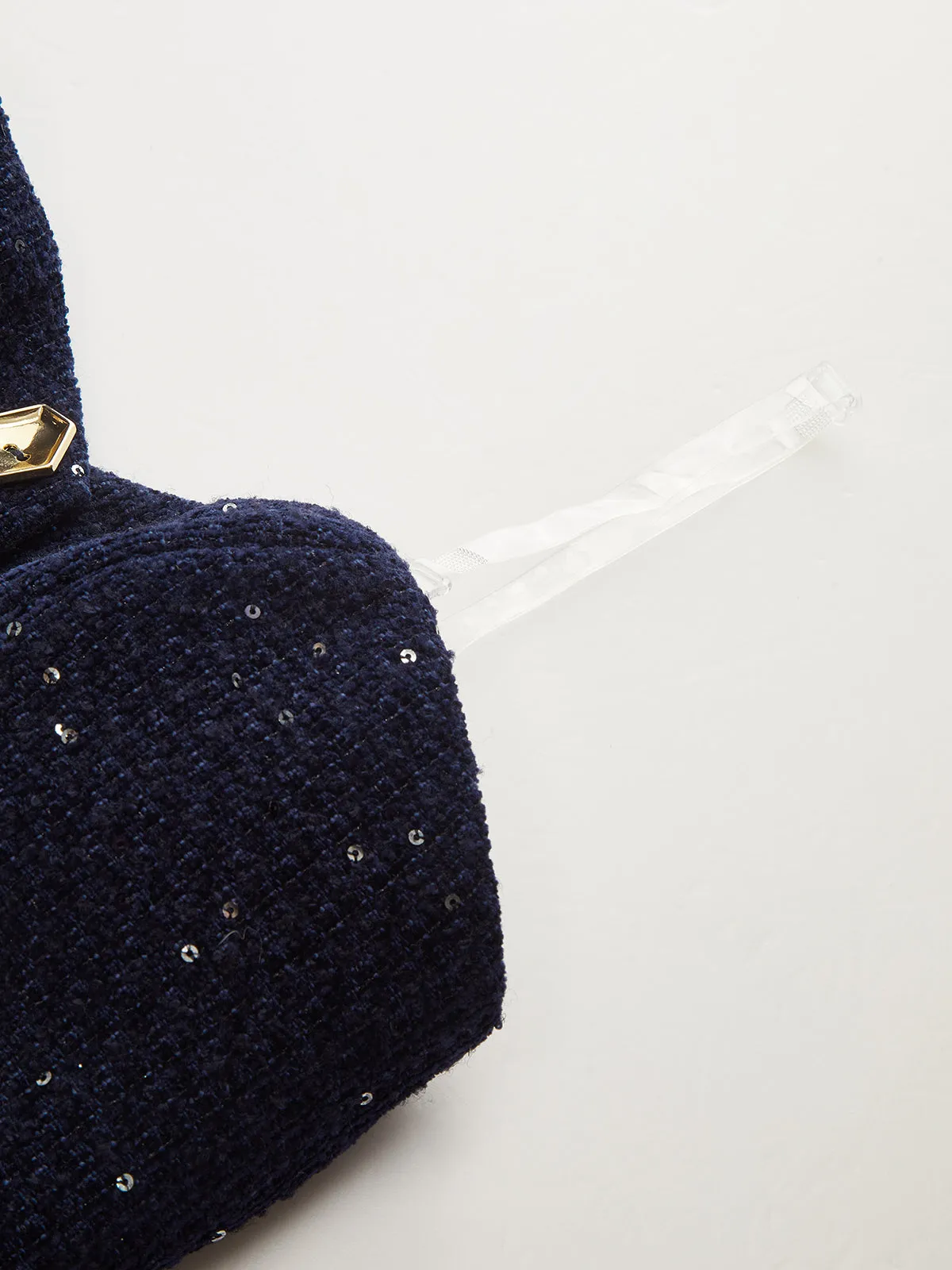 Metal Button Sequin Tweed Strapless Vest sold by COMMENSE product image thumbnail 5