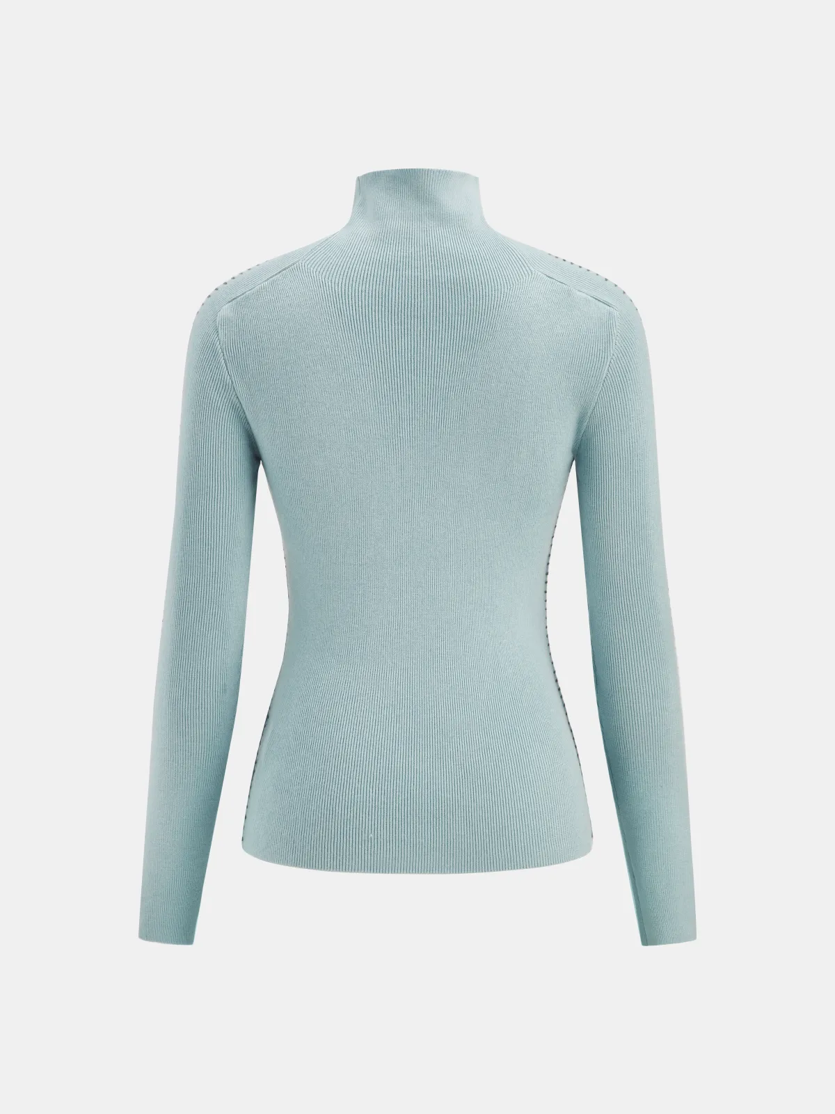 Contrast Stitch Wool-Blend Turtleneck Sweater sold by COMMENSE product image thumbnail 2