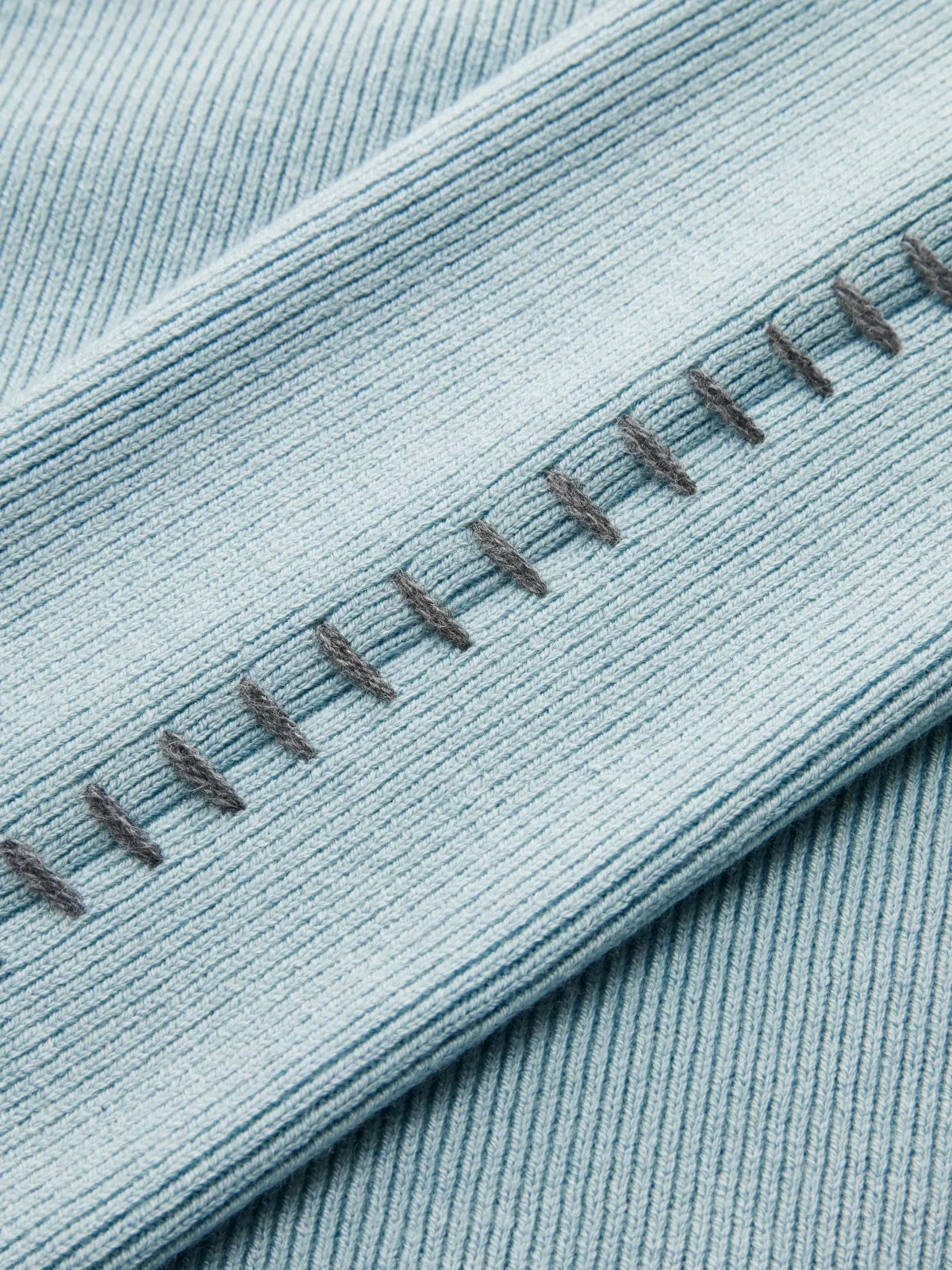 Contrast Stitch Wool-Blend Turtleneck Sweater sold by COMMENSE product image thumbnail 3