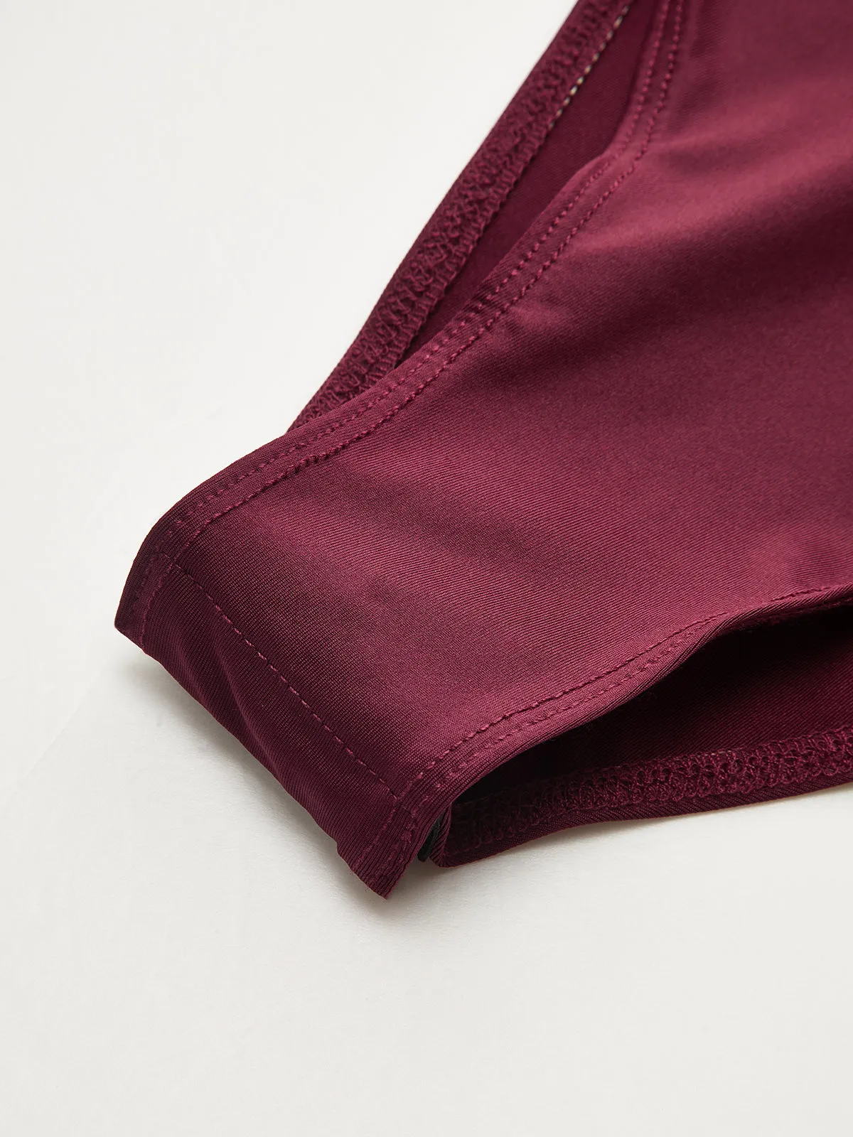 Pinstripe Cross-Front Collared Bodysuit sold by COMMENSE product image thumbnail 5