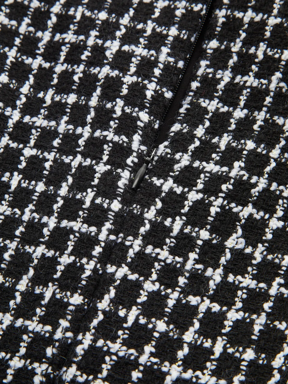 Plaid Metal Button A-Line Mini Dress sold by COMMENSE product image thumbnail 5