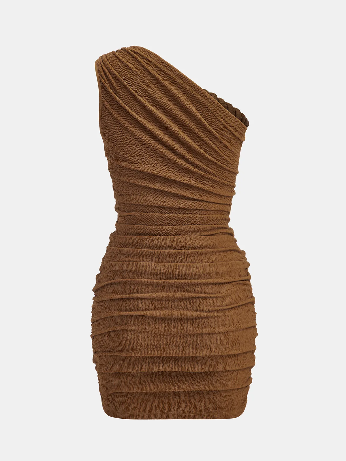 One-Shoulder Rope Ruched Mini Dress sold by COMMENSE product image thumbnail 2