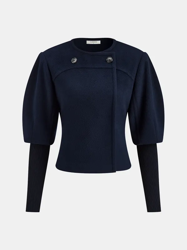 Leg-Of-Mutton Sleeve Tweed Jacket sold by COMMENSE