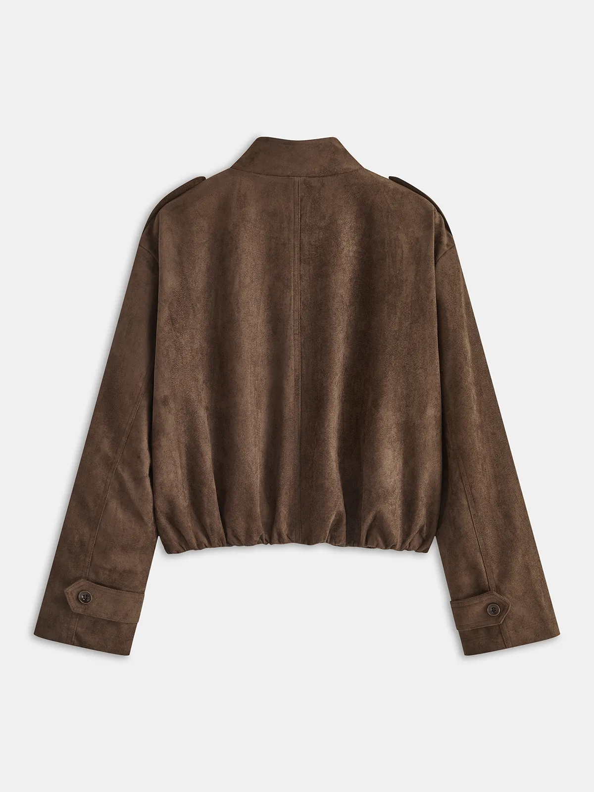 Faux Suede Cropped Biker Jacket sold by COMMENSE product image thumbnail 2