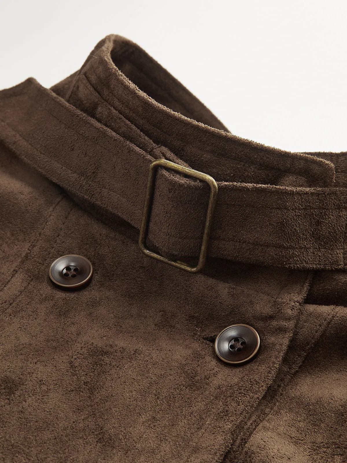 Faux Suede Cropped Biker Jacket sold by COMMENSE product image thumbnail 4