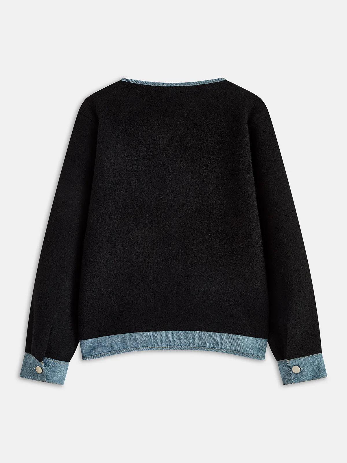 Denim Panel Oversized Cardigan sold by COMMENSE product image thumbnail 2