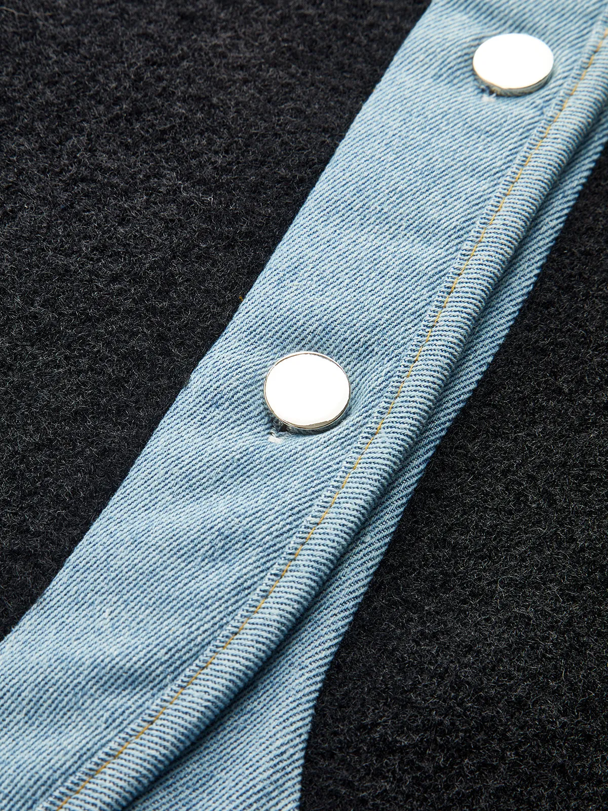 Denim Panel Oversized Cardigan sold by COMMENSE product image thumbnail 4
