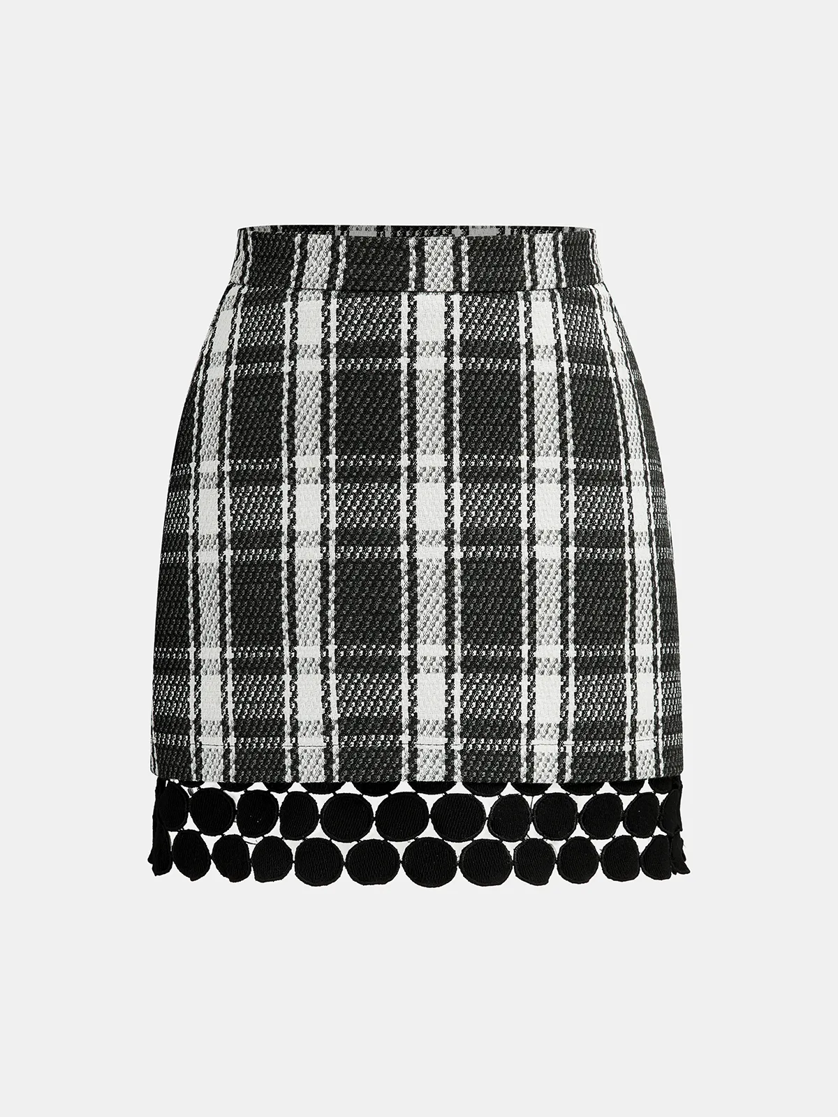 Checked Plaid Circle Linked Mini Skirt sold by COMMENSE