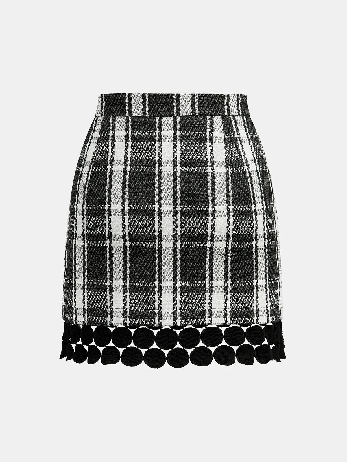 Checked Plaid Circle Linked Mini Skirt sold by COMMENSE product image thumbnail 2