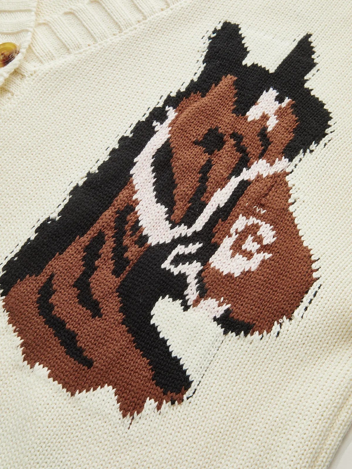 Horse Pattern Knit Cardigan sold by COMMENSE product image thumbnail 3