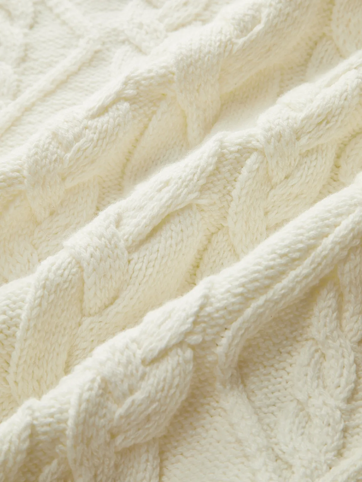 Contrast Stitch Cable Knit Sweater sold by COMMENSE product image thumbnail 3