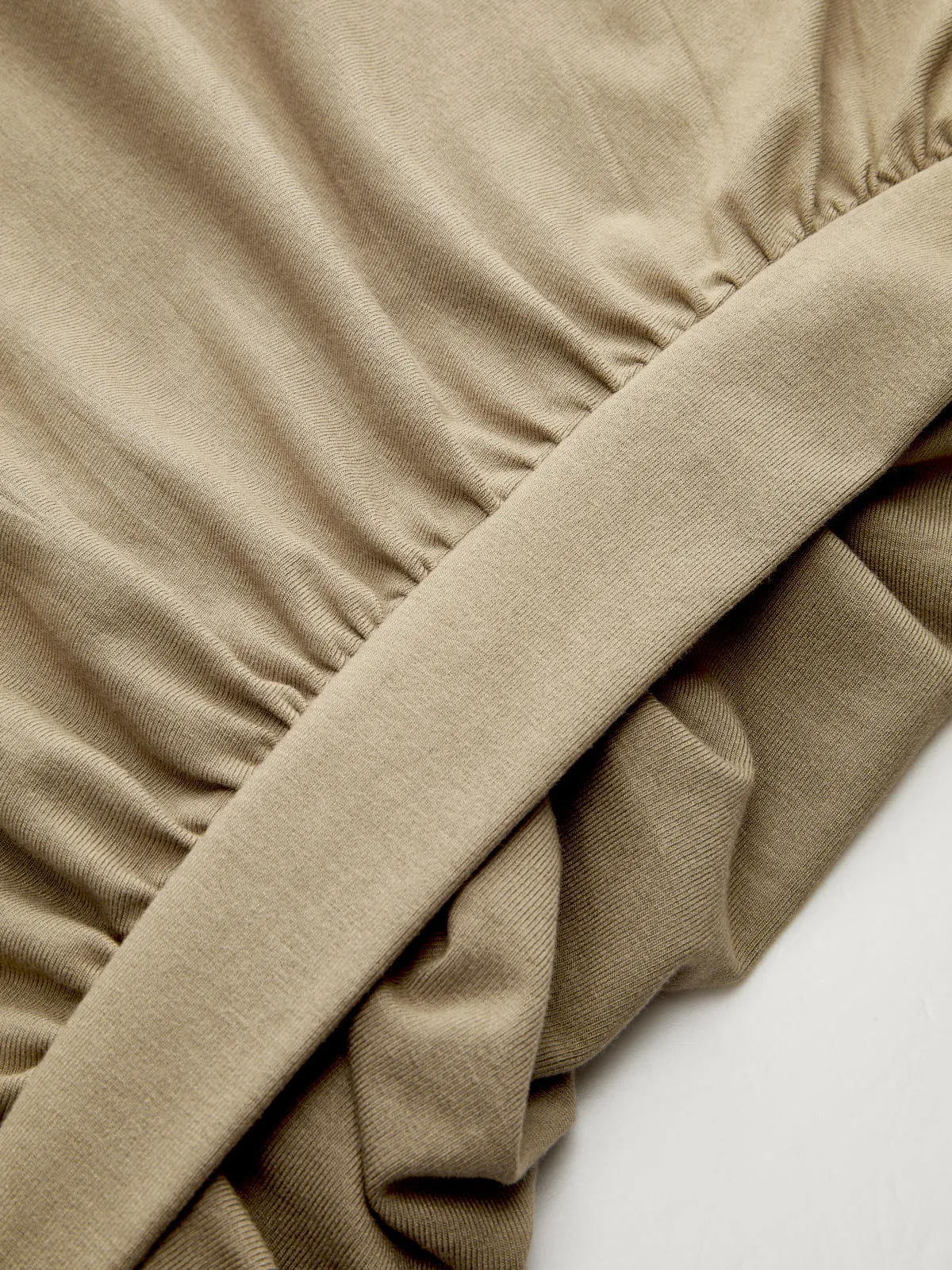 Ruched Asymmetric Midi Skirt sold by COMMENSE product image thumbnail 2