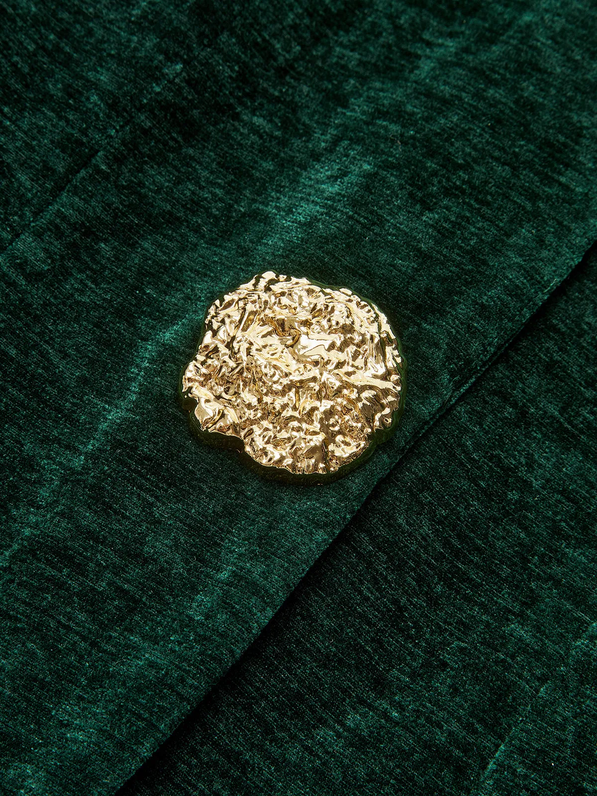 Metal Button Velvet Blazer sold by COMMENSE product image thumbnail 4