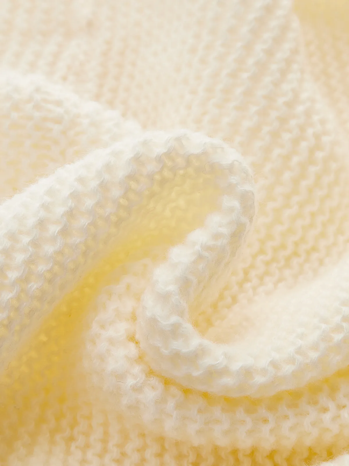 V-Neck Long-Sleeve Cropped Sweater sold by COMMENSE product image thumbnail 3