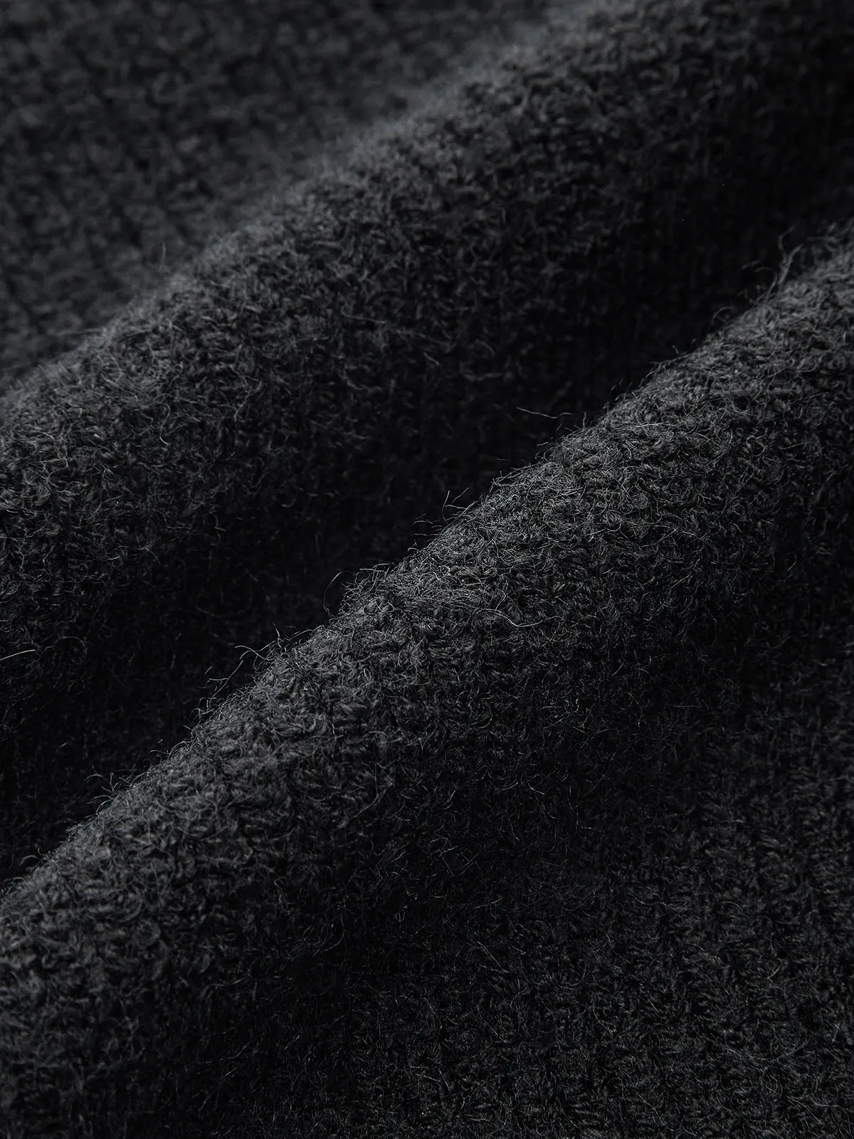 Mock Neck Tie Neck Contrast Stitch Sweater sold by COMMENSE product image thumbnail 3