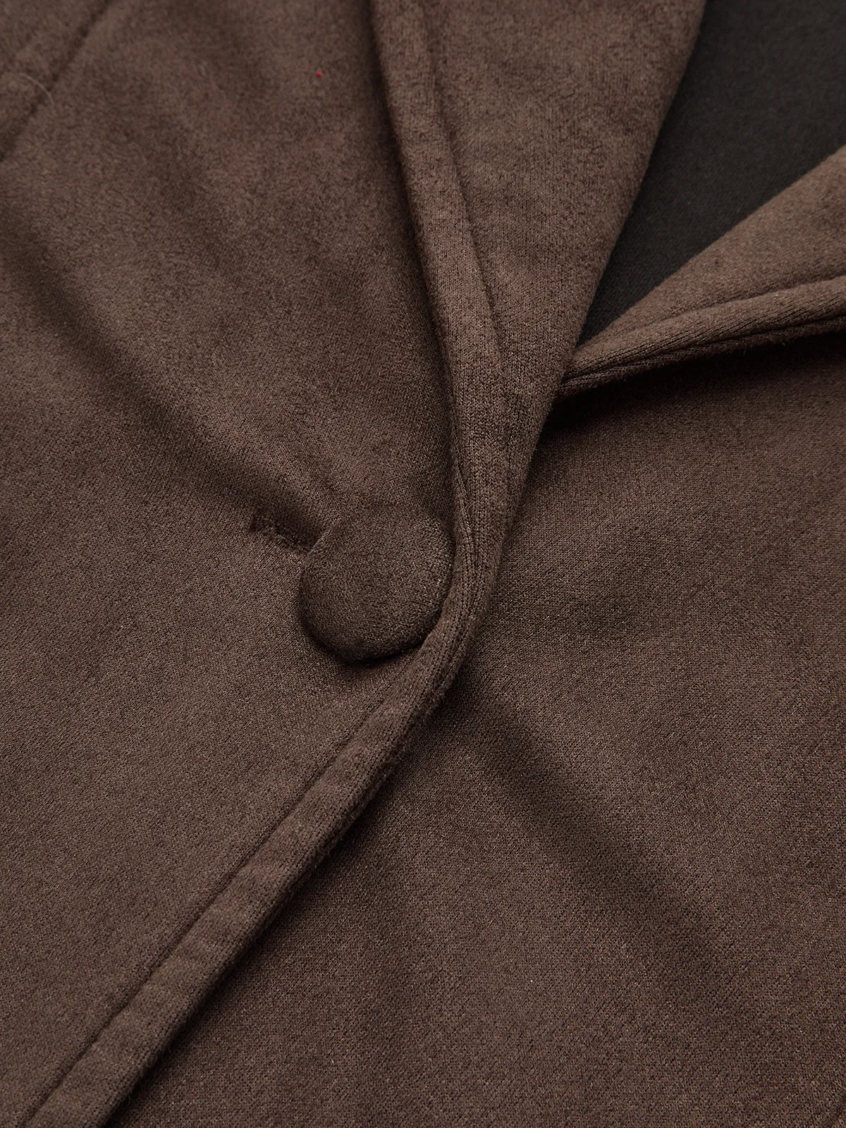 Suede Effect Belted Shawl Collar Jacket sold by COMMENSE product image thumbnail 5