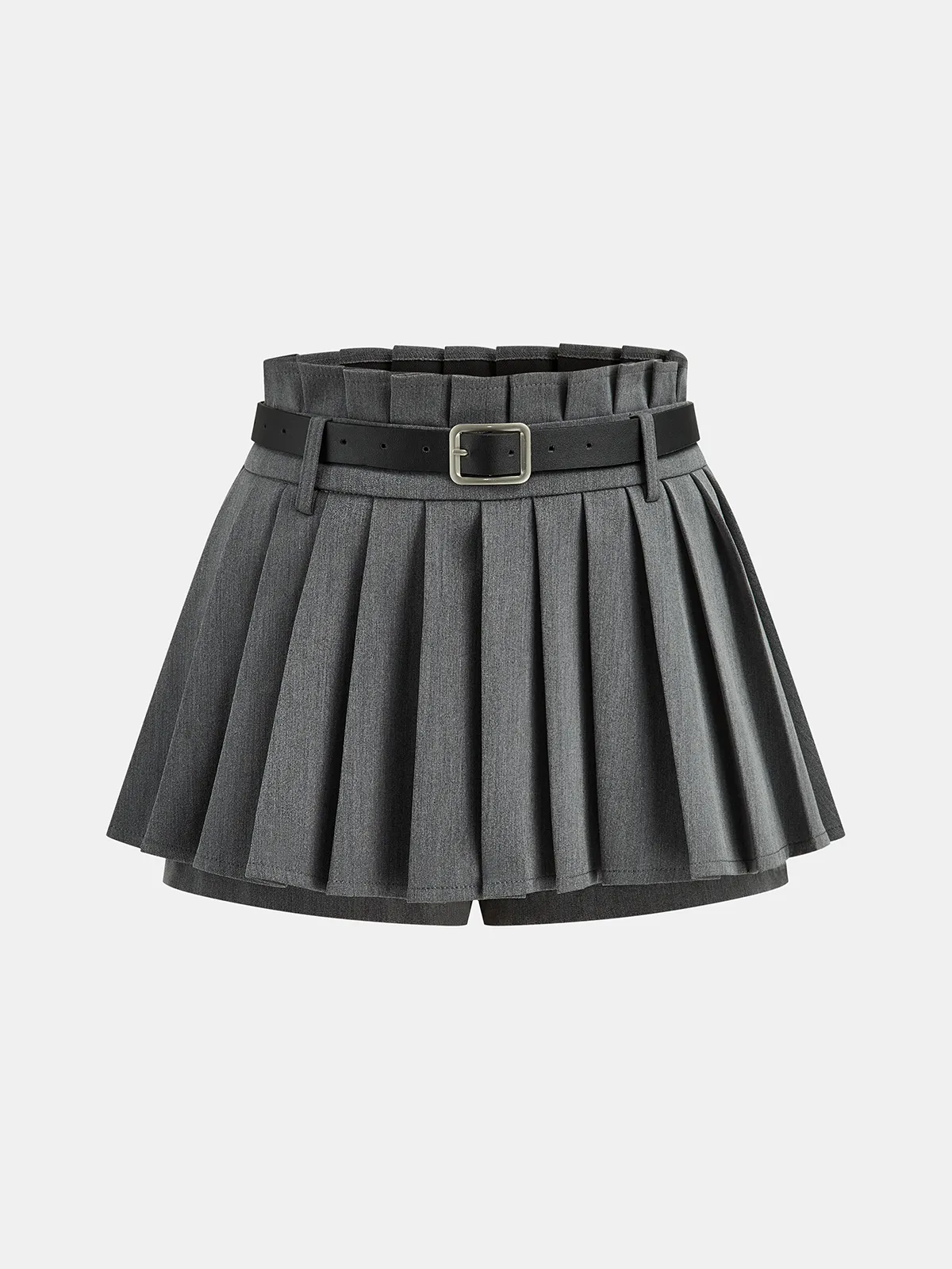Mid-Waist Pleated Belted Skort sold by COMMENSE