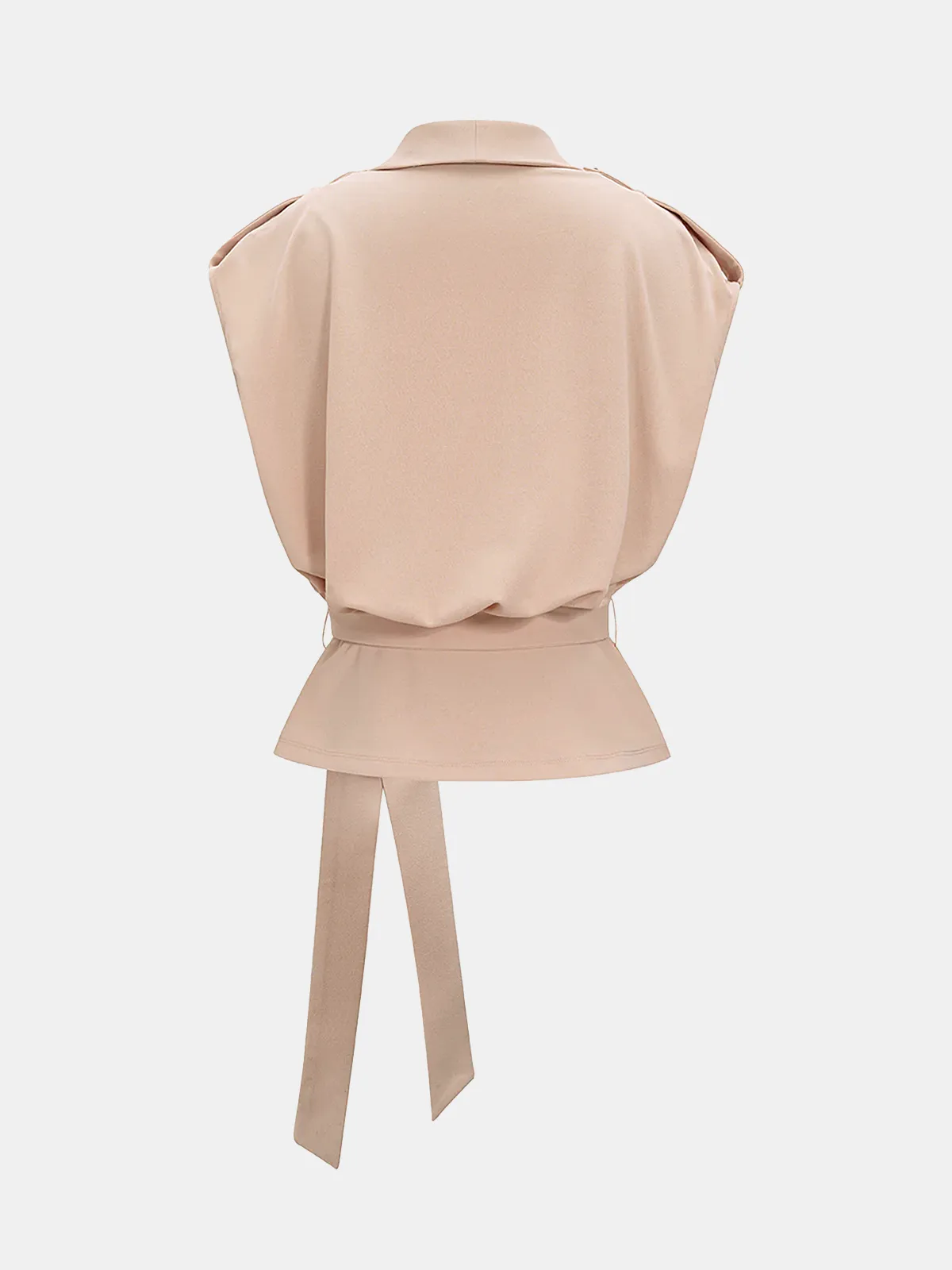 Tie-Waist Wrap Sleeveless Vest sold by COMMENSE product image thumbnail 2