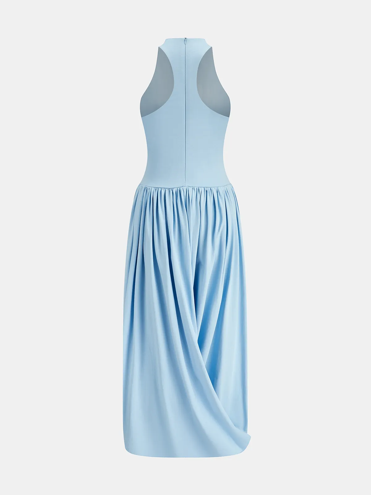 Draped Sleeveless Fitted Maxi Dress sold by COMMENSE product image thumbnail 2