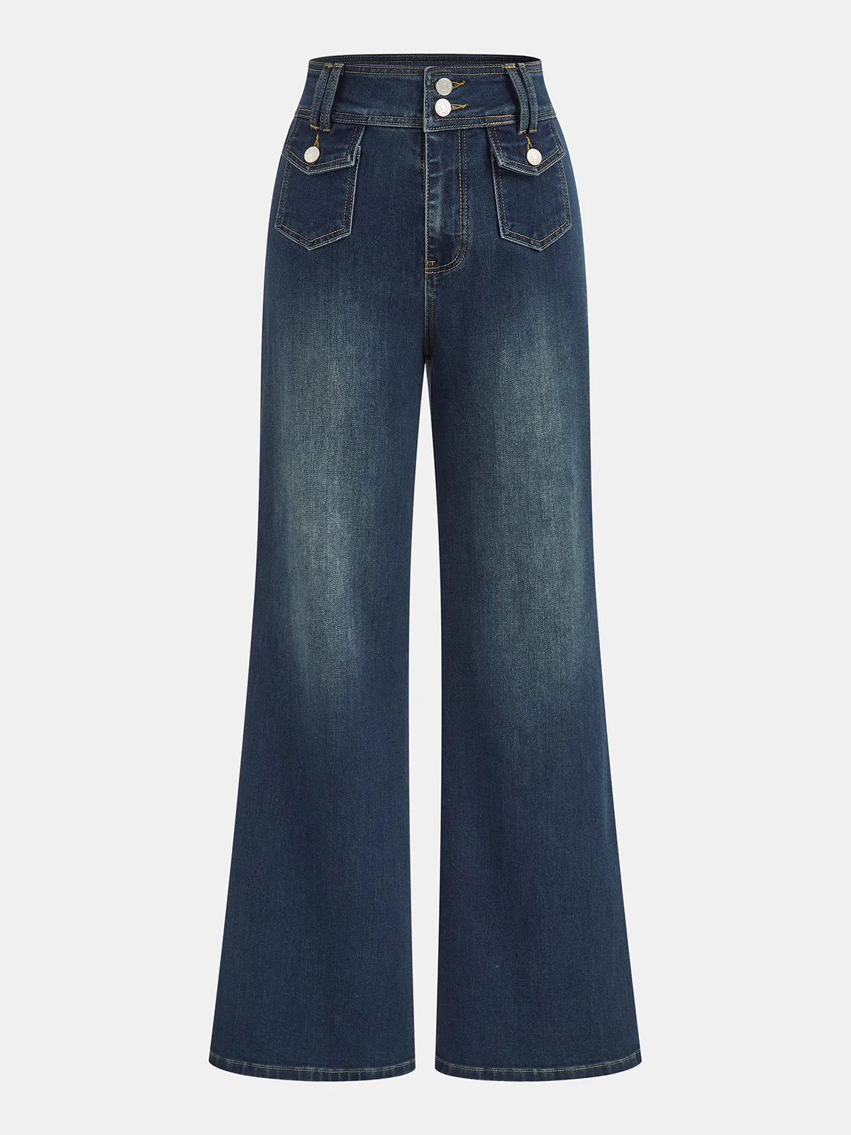 Vintage High-Waisted Flare Jeans sold by COMMENSE
