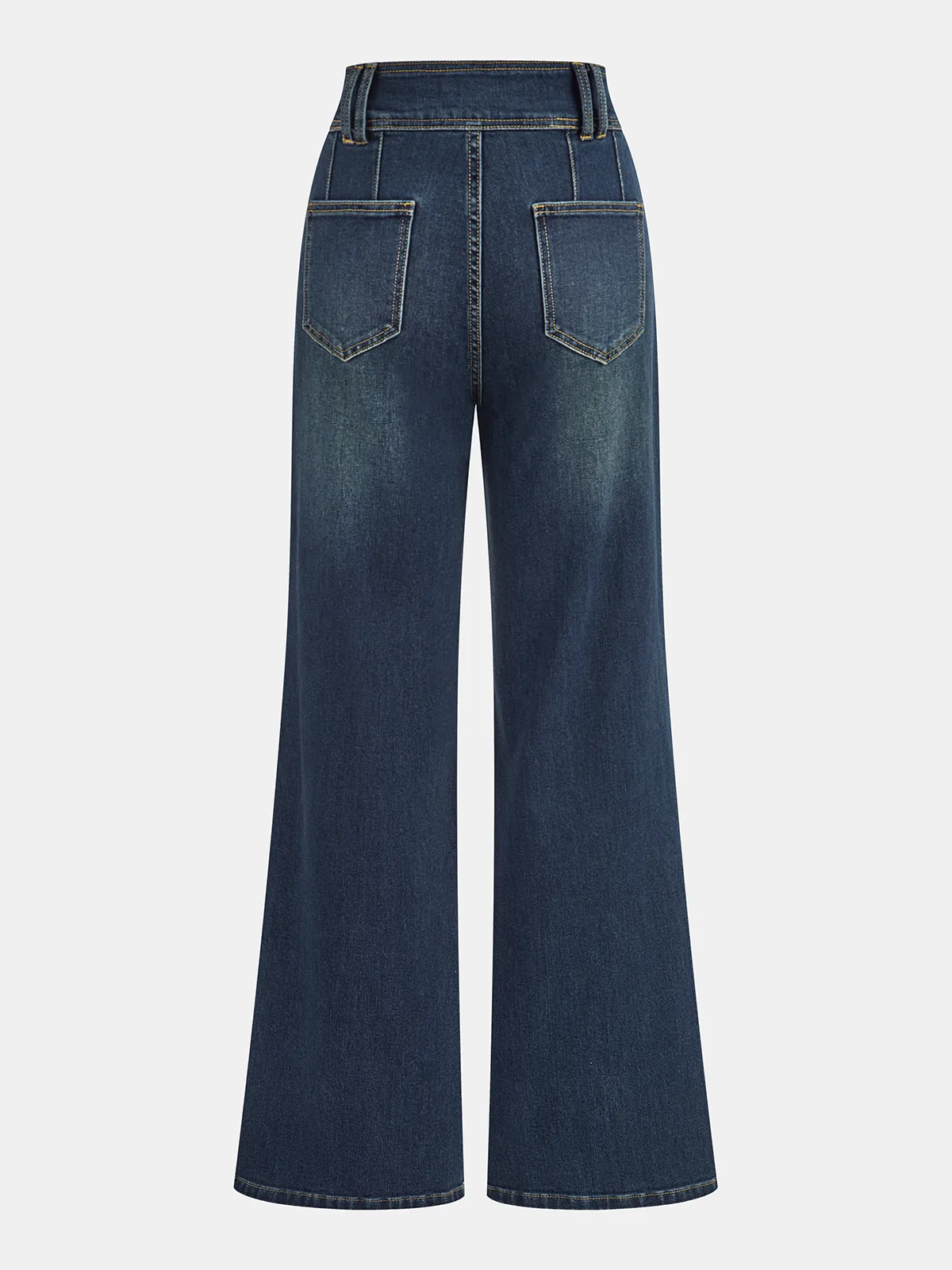 Vintage High-Waisted Flare Jeans sold by COMMENSE product image thumbnail 2