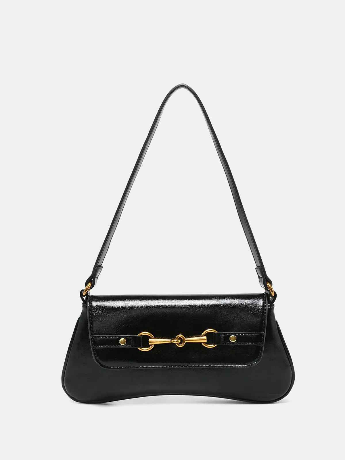 Horsebit PU Leather Shoulder Bag sold by COMMENSE