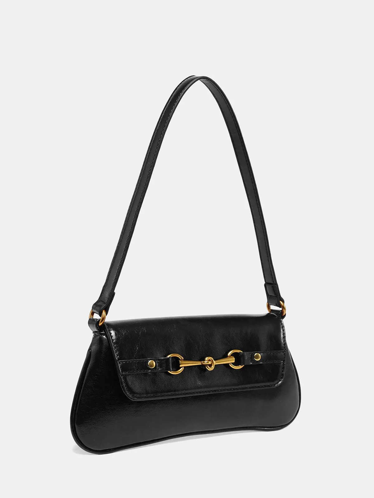 Horsebit PU Leather Shoulder Bag sold by COMMENSE product image thumbnail 2