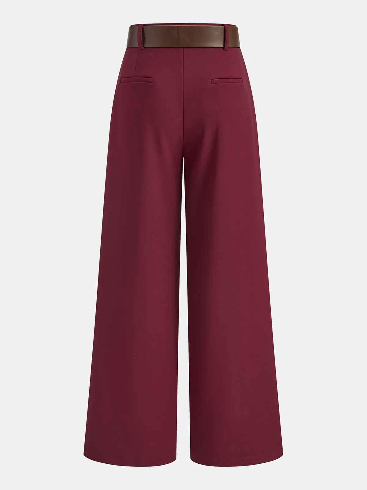 Belted Mid-Waist Wide-Leg Casual Pants sold by COMMENSE product image thumbnail 2