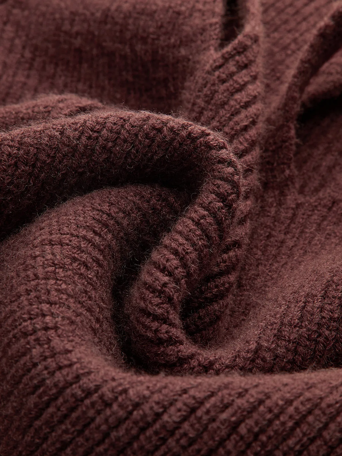 Cut-Out Mock Neck Knitted Sweater sold by COMMENSE product image thumbnail 3